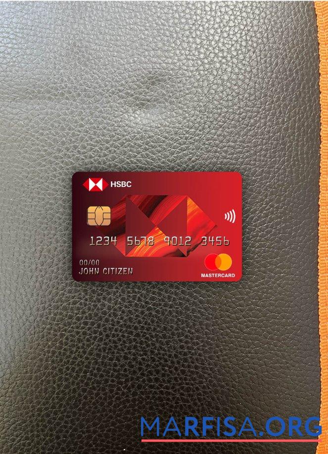 Realistic France HSBC bank mastercard photolook front real example